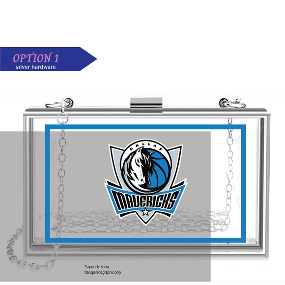 Dallas Mavericks Clear Acrylic Clutch - Picture 1 of 2